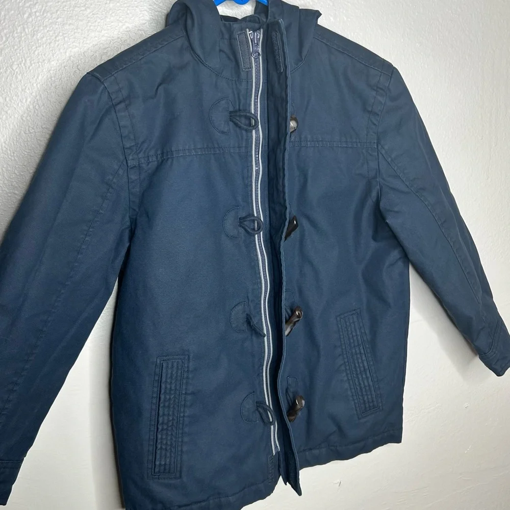 Old Navy Blue Water Resistant Hooded Lined Winter Peacoat